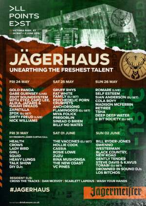 HEALTH, Crows, Lady Bird and more to play DIY's Jägerhaus takeover at All Points East
