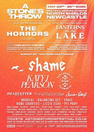 The Horrors, Shame, Katy J Pearson and more to play North Shields' A Stone's Throw Festival 2025