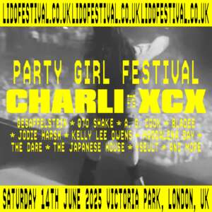 Charli xcx announces curated partygirl lineup for LIDO Festival headline day