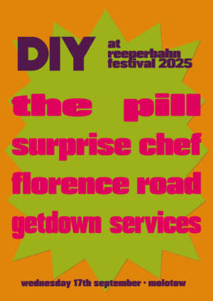 Getdown Services, Florence Road, The Pill and Surprise Chef to play DIY's stage at Reeperbahn Festival 2025
