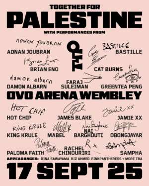Damon Albarn, Brian Eno, Rachel Chinouriri, Bastille and more to play Together For Palestine fundraising concert at OVO Arena Wembley