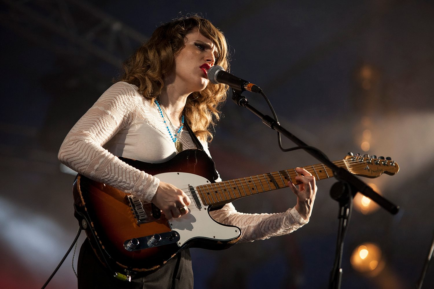 Anna Calvi soaks the stage with red at Latitude 2014