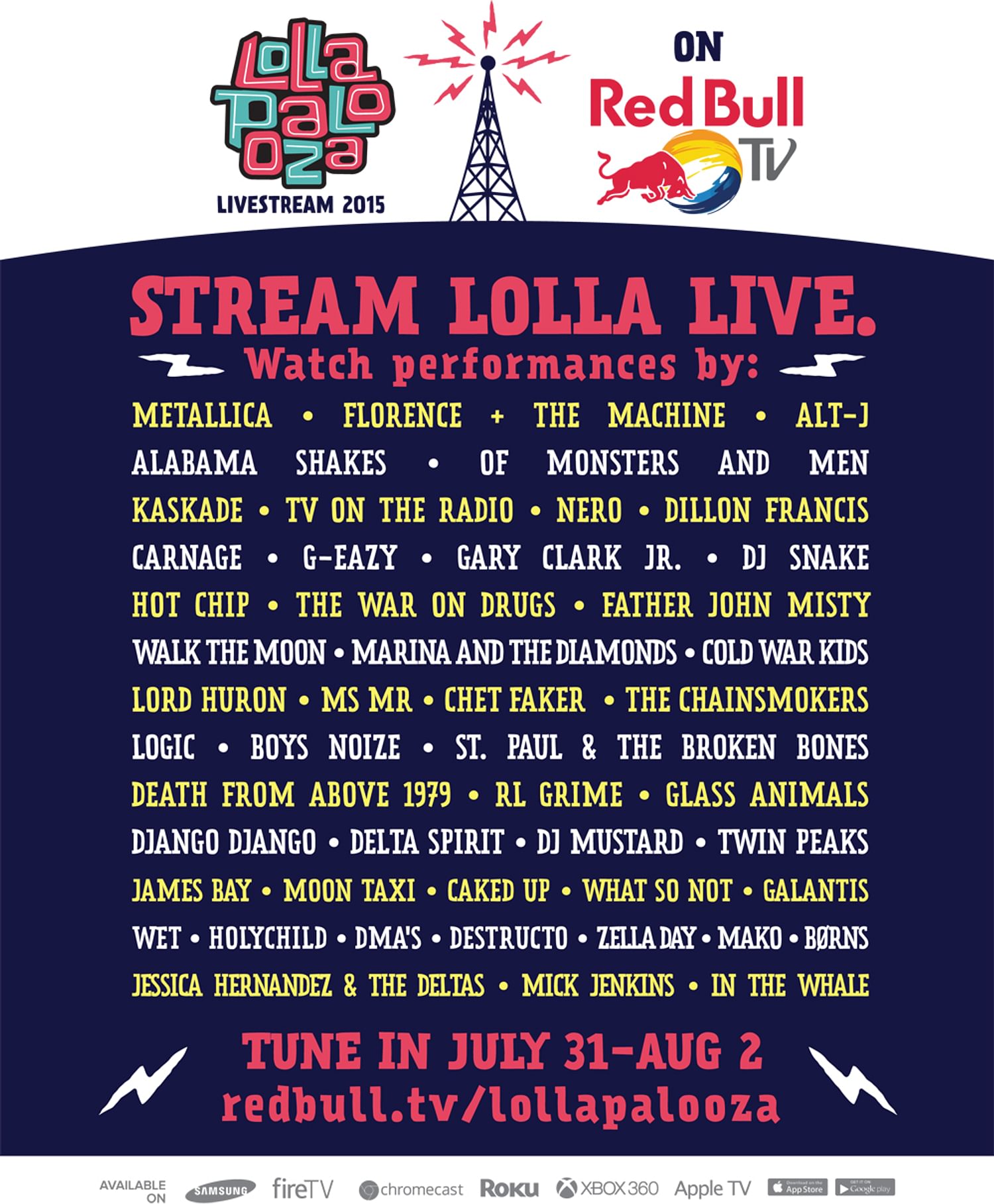 DIY to stream Lollapalooza 2015 sets via Red Bull TV