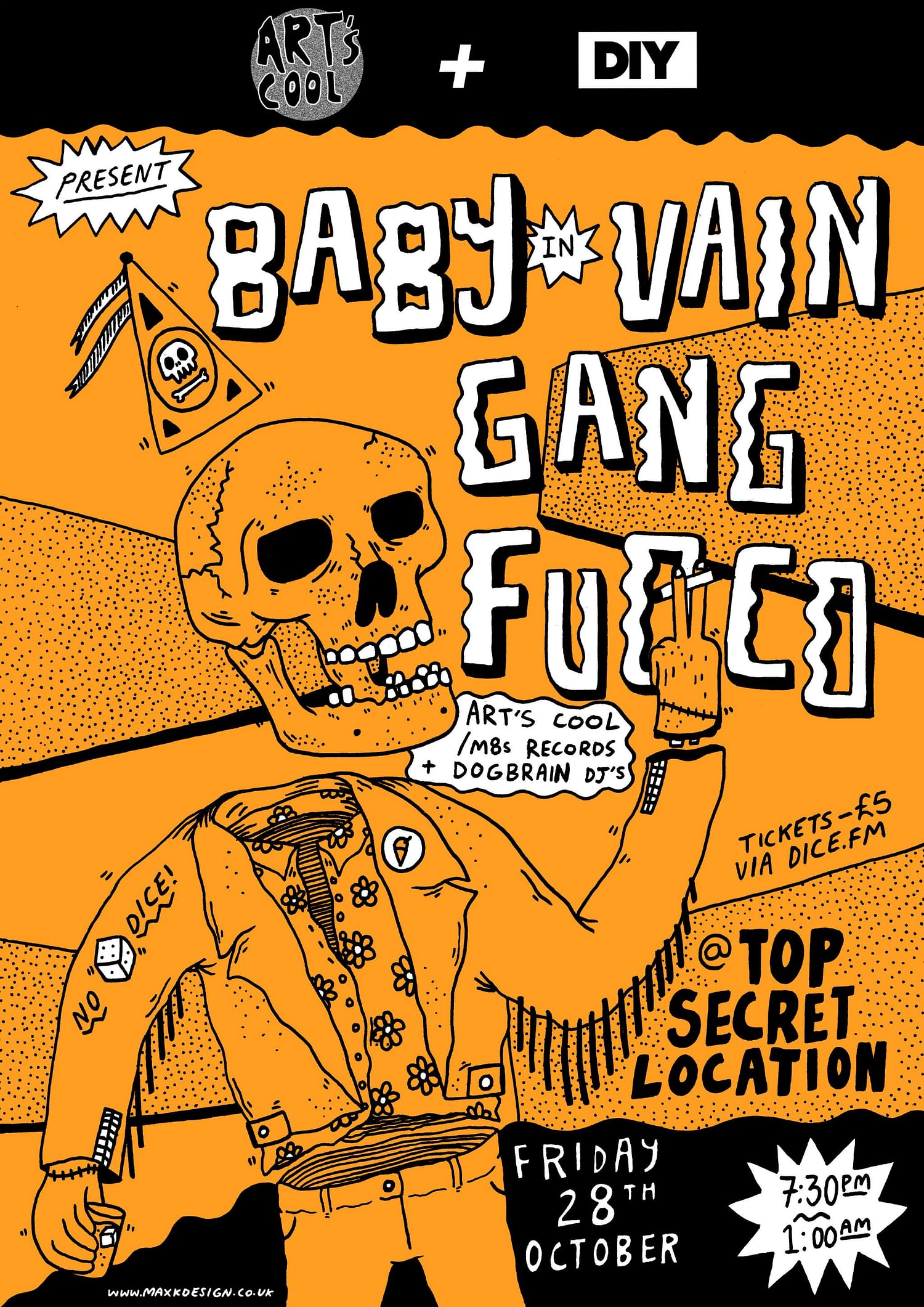 Baby in Vain, Gang and Fuoco to play Art’s Cool and DIY Presents Halloween show