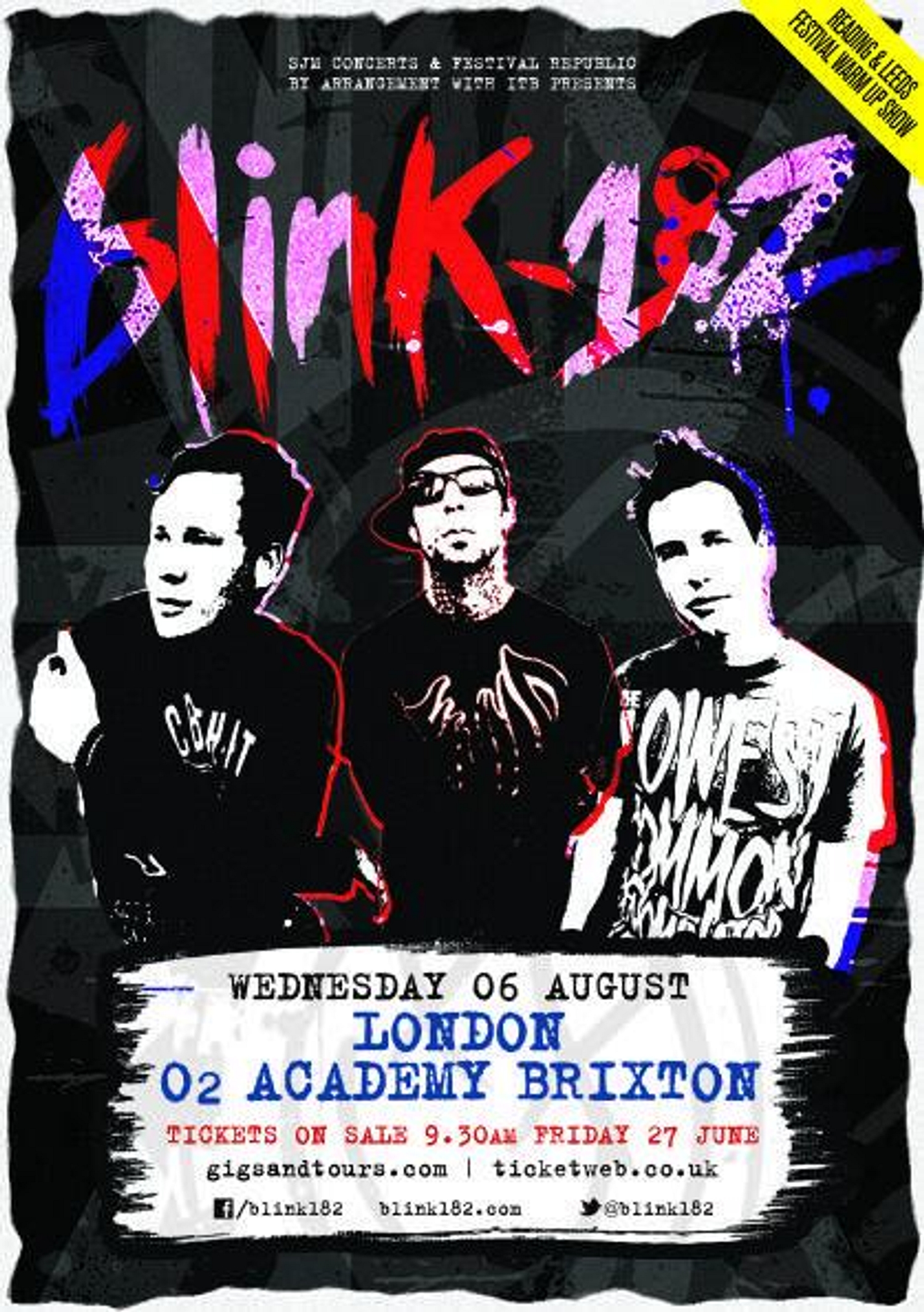 Blink-182 announce one-off London date