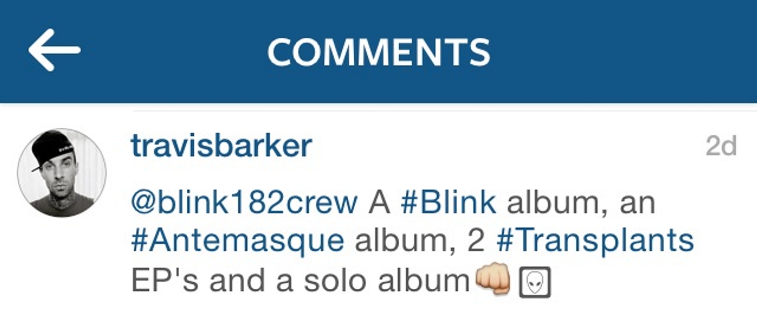 Travis Barker confirms that blink 182 will release a new album in