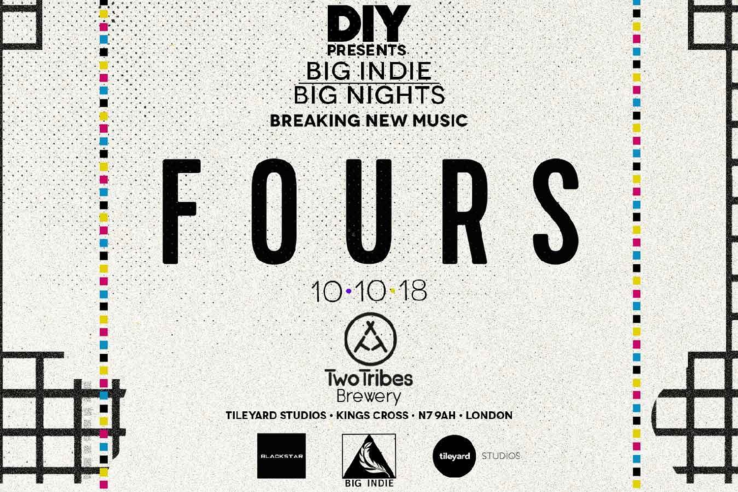 London quartet FOURS to play Big Indie Big Nights