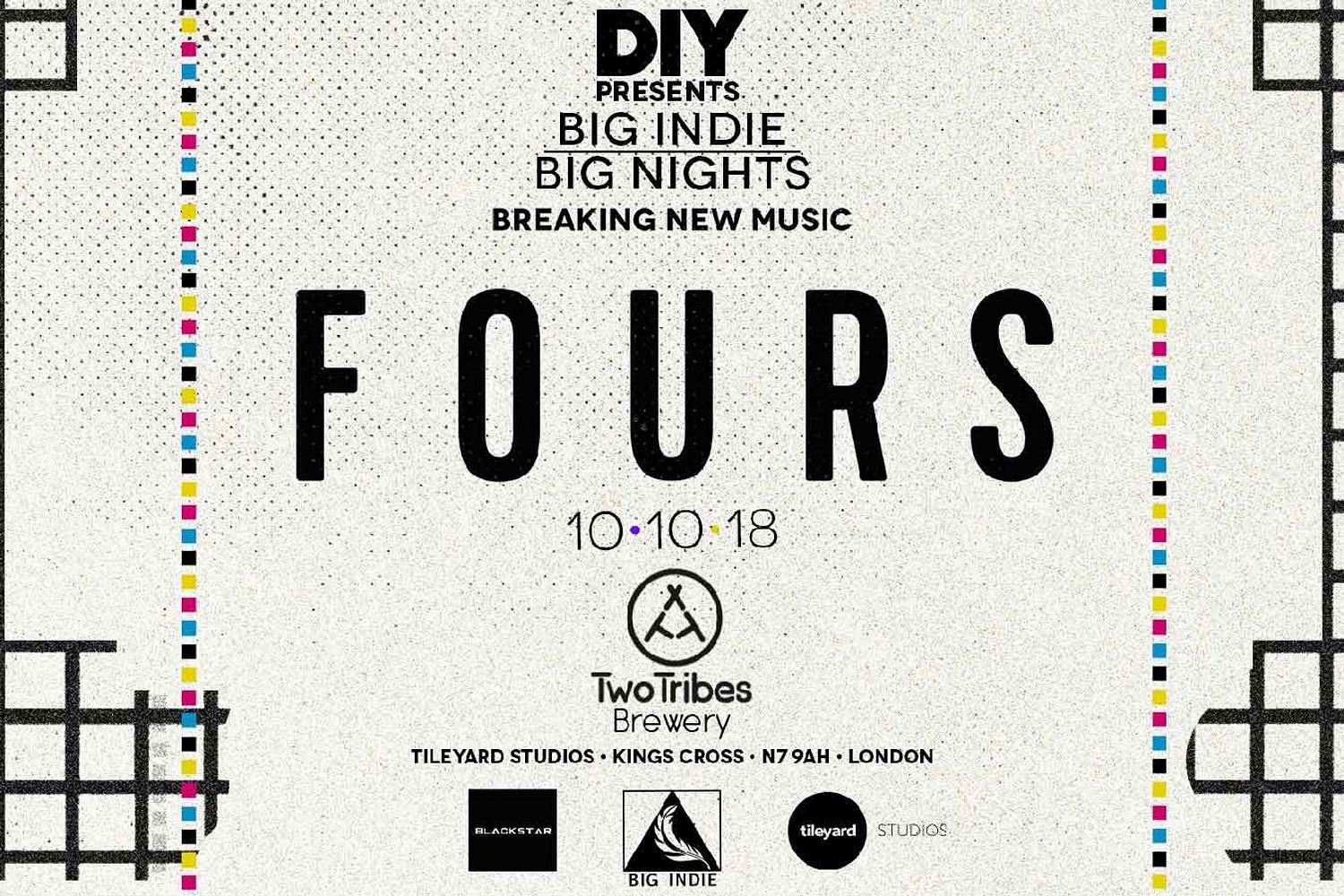 London quartet FOURS to play Big Indie Big Nights