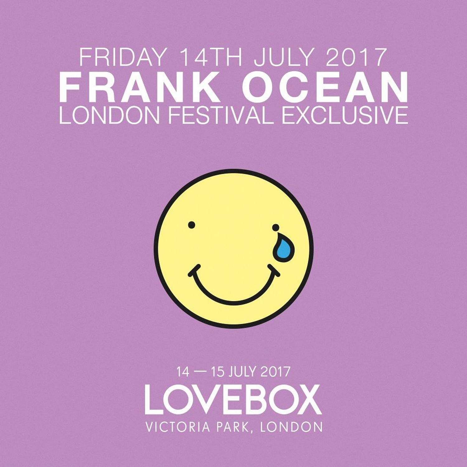 Frank Ocean is headlining Lovebox 2017