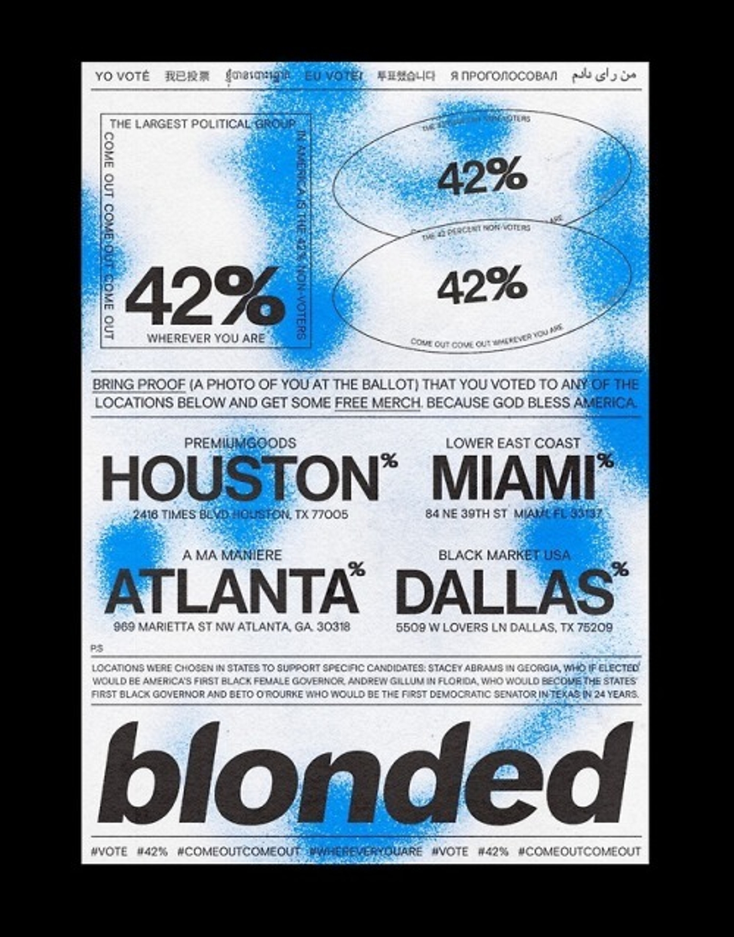 Frank Ocean to give free merch to fans who vote today