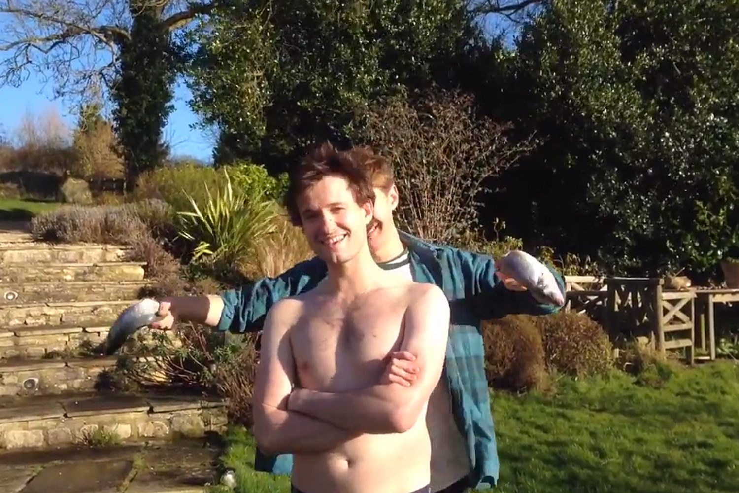 Watch Drew from Glass Animals get slapped with a fish