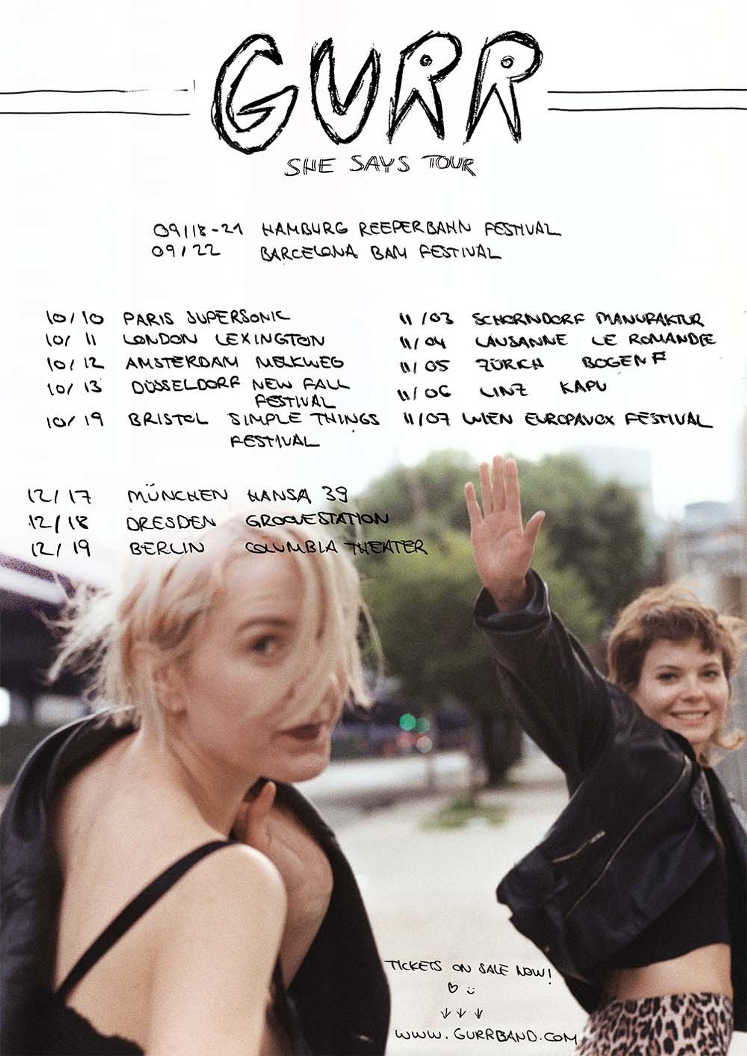 Gurr announce European tour