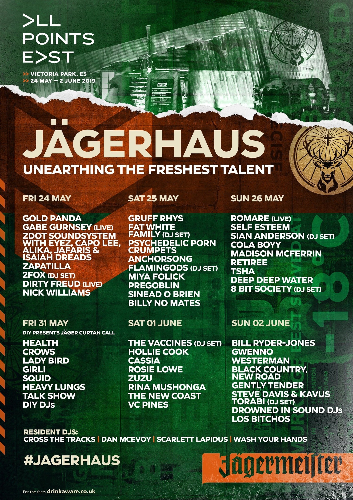 HEALTH, Crows, Lady Bird and more to play DIY's Jägerhaus takeover at All Points East