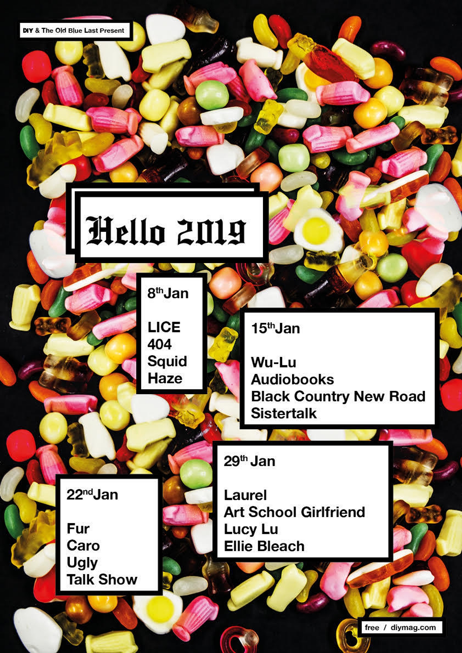 LICE, FUR, Wu-Lu, Laurel and more are heading to The Old Blue Last for DIY's Hello 2019!