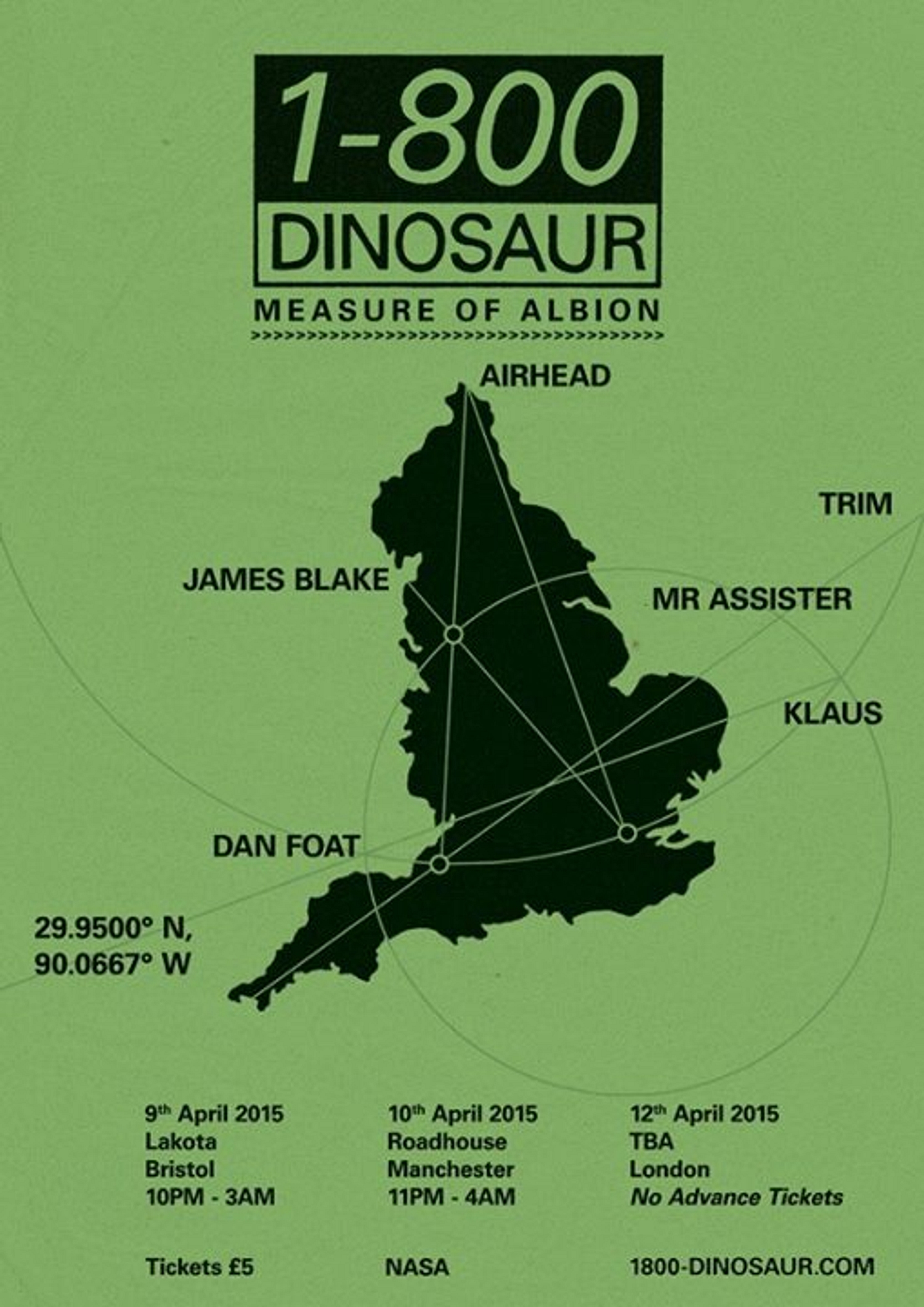 James Blake’s 1-800 DINOSAUR didn’t play a scheduled London show last night