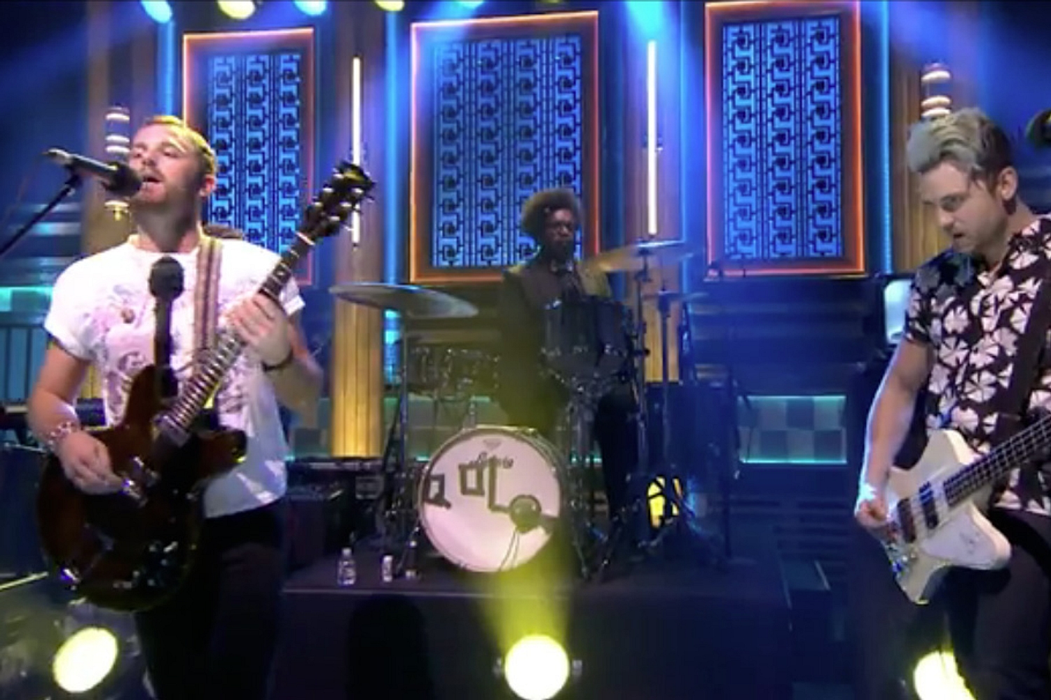 Questlove guests as Kings of Leon drummer on the Tonight Show