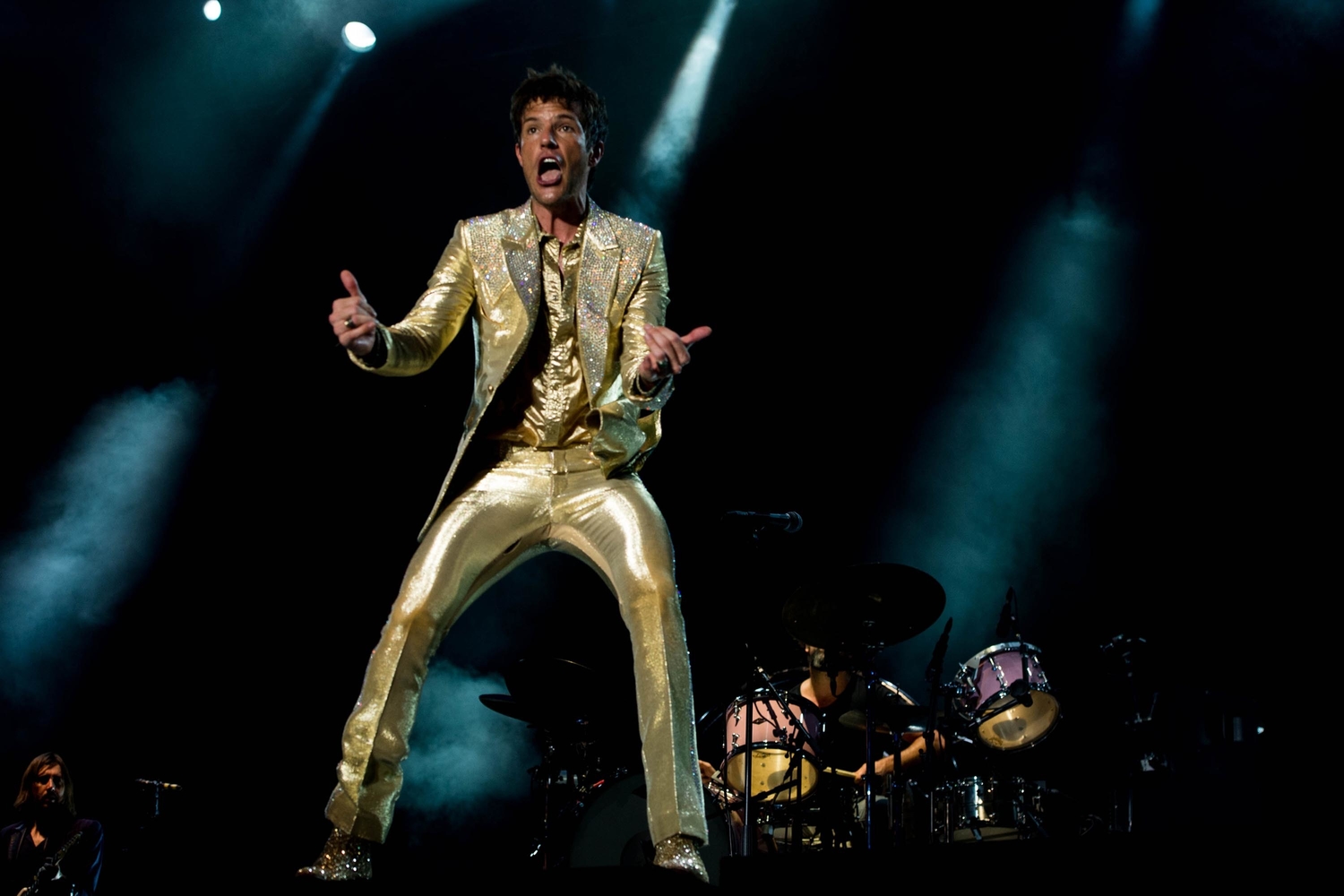 The Killers bring gold suits and theatrical showmanship to Day Two of Benicassim