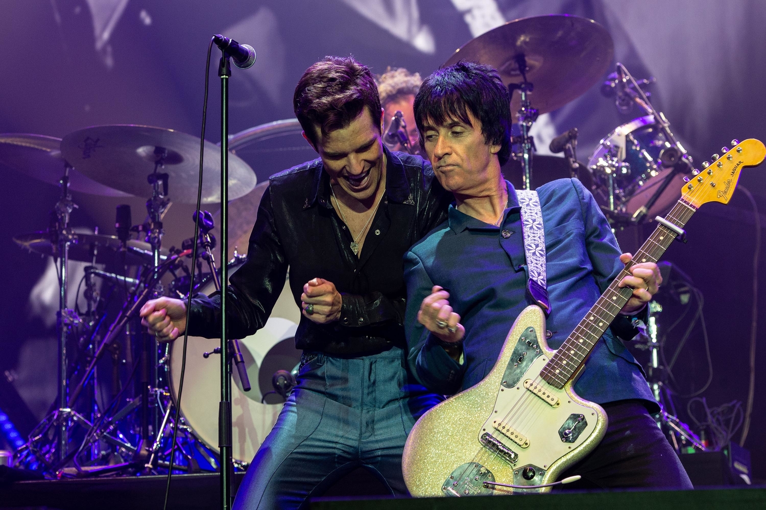All Killers, no filler: Brandon and co bring relentless hits, guest stars and Jimmy Carr with a broom to Glastonbury