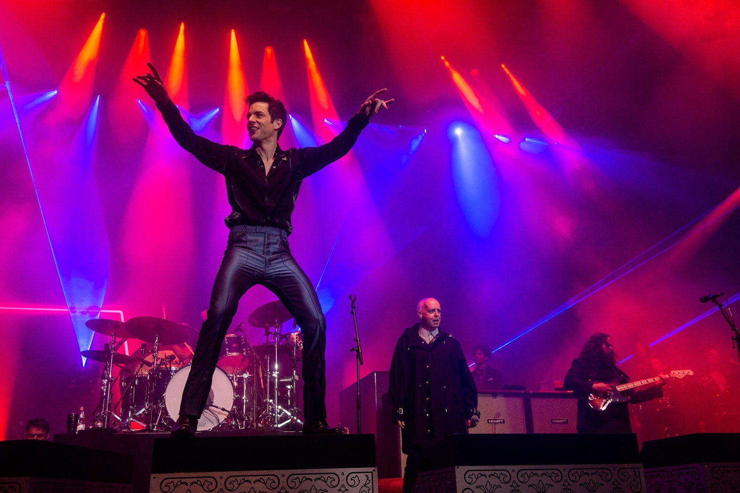 All Killers, no filler: Brandon and co bring relentless hits, guest stars and Jimmy Carr with a broom to Glastonbury