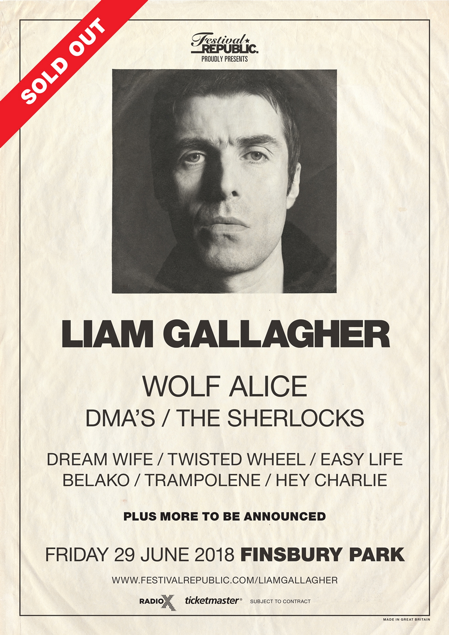 Wolf Alice, Dream Wife and more are supporting Liam Gallagher in Finsbury Park
