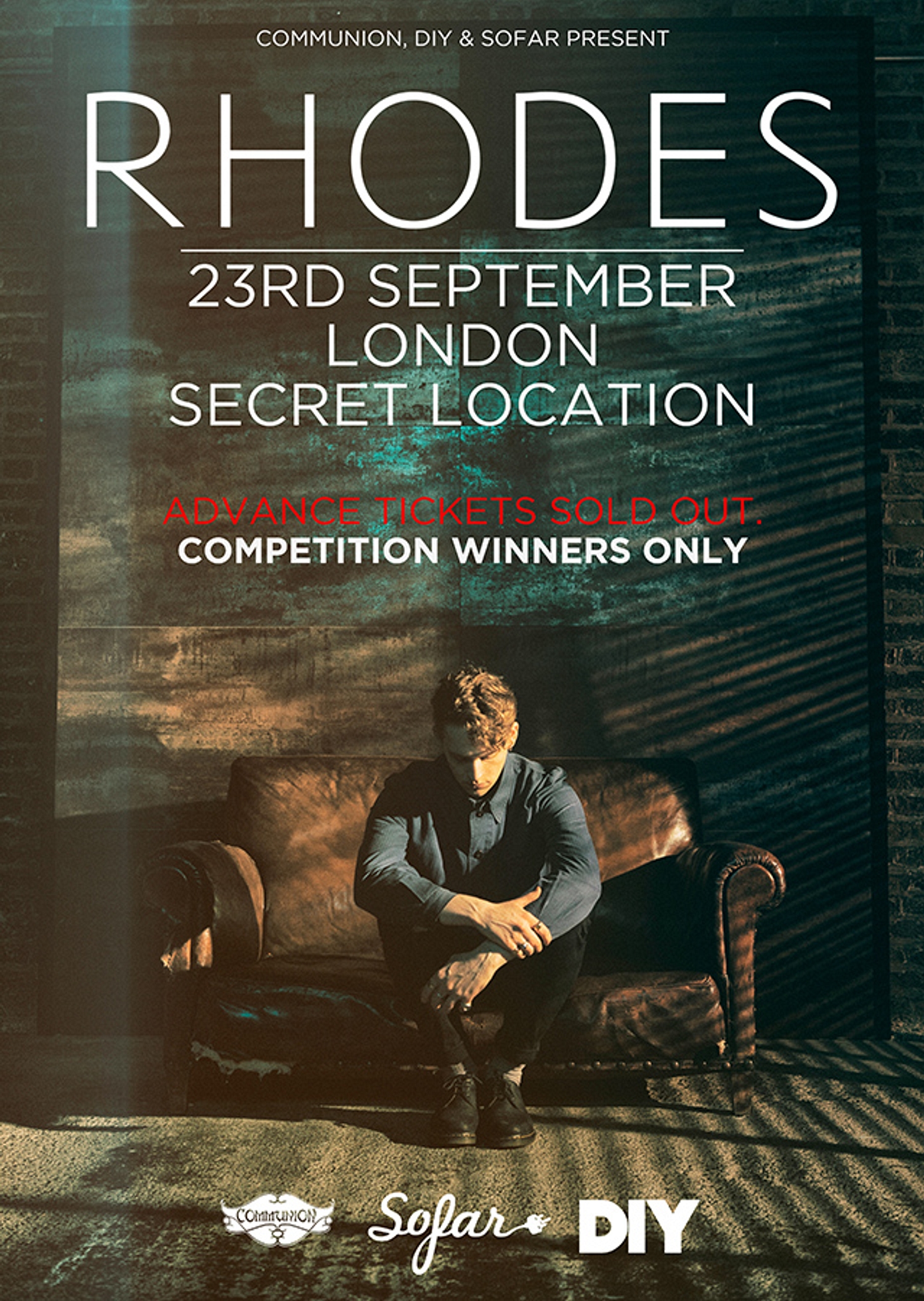 Rhodes to headline DIY Presents show in secret London location