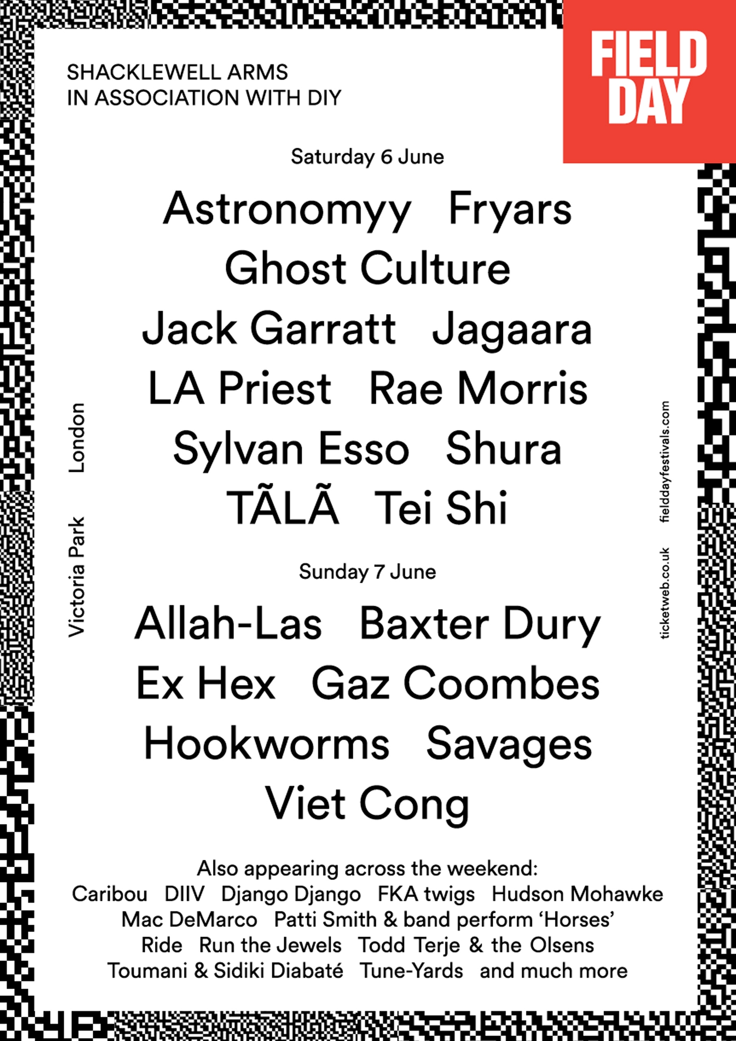 Savages, Shura, Hookworms & more to play DIY Shacklewell Arms Stage at Field Day 2015