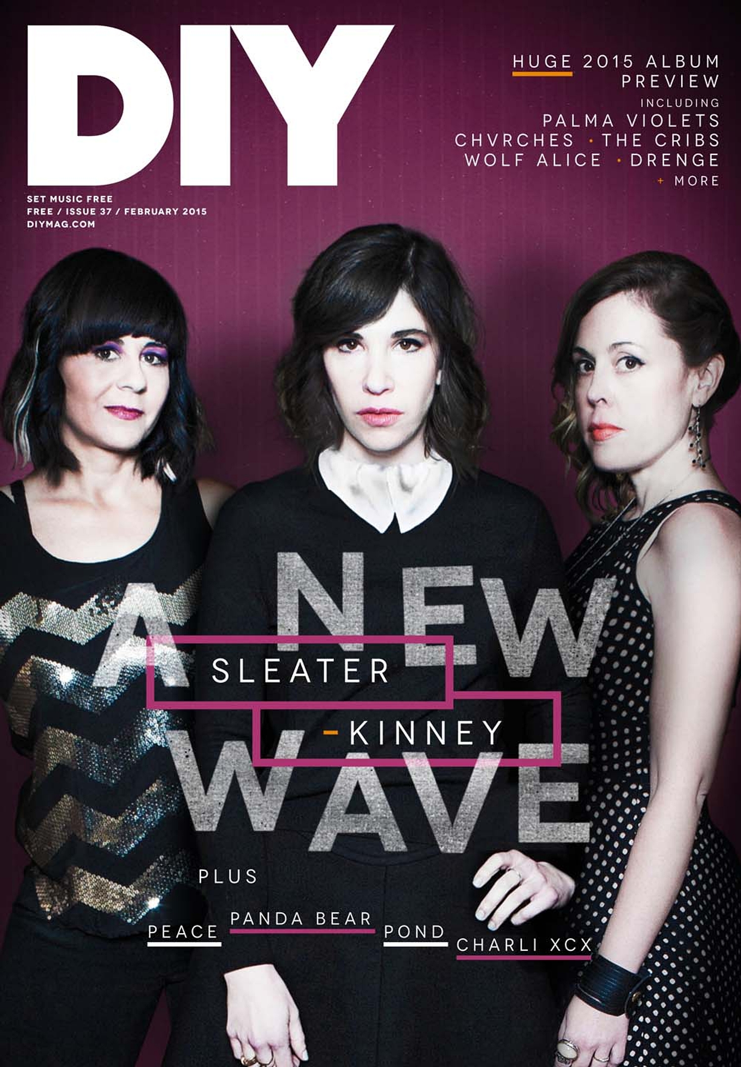 Sleater-Kinney: DIY’s February 2015 cover stars revealed!