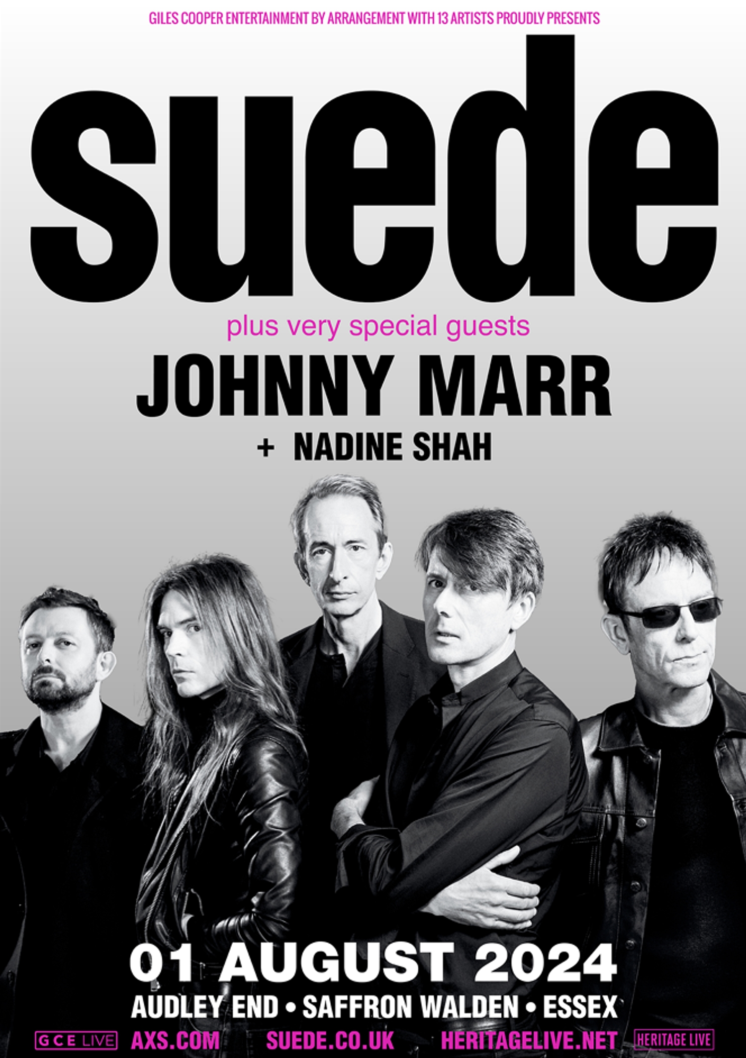Suede to play Audley End summer show with Johnny Marr and Nadine Shah