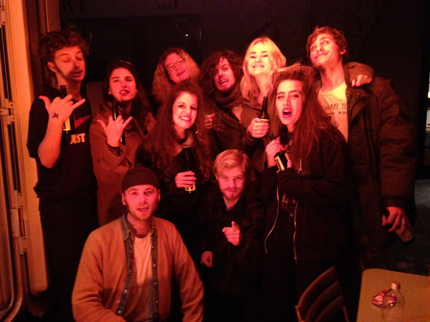 Bruising on tour: "We mainly just mess around in service stations"