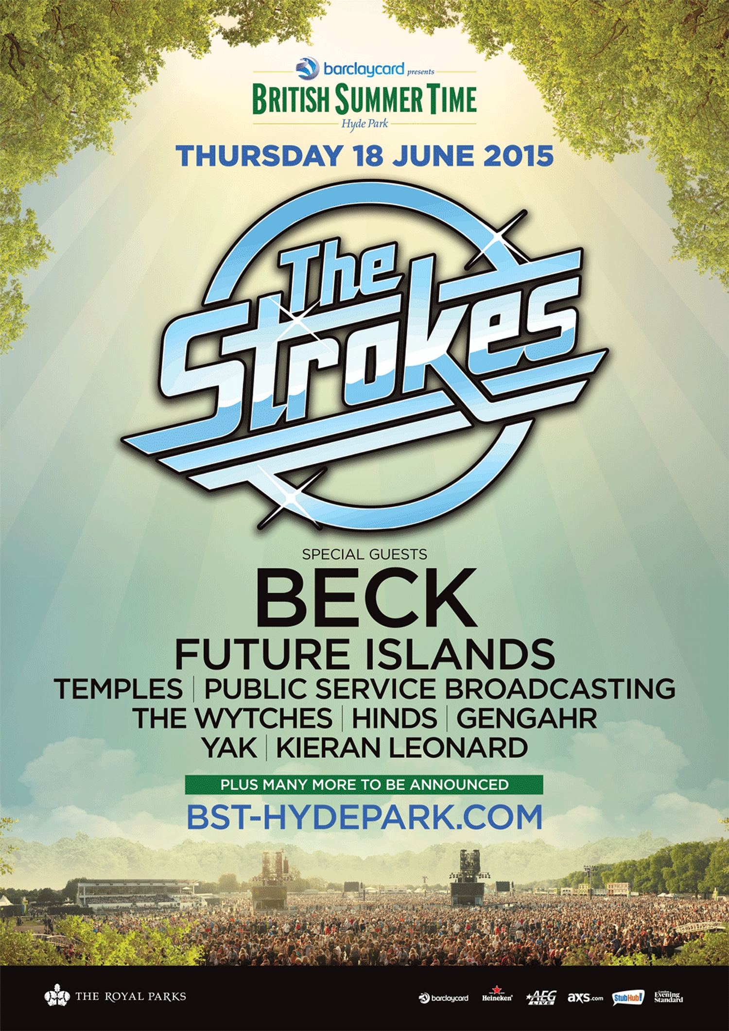 The Strokes to headline London Hyde Park with Beck, Future Islands