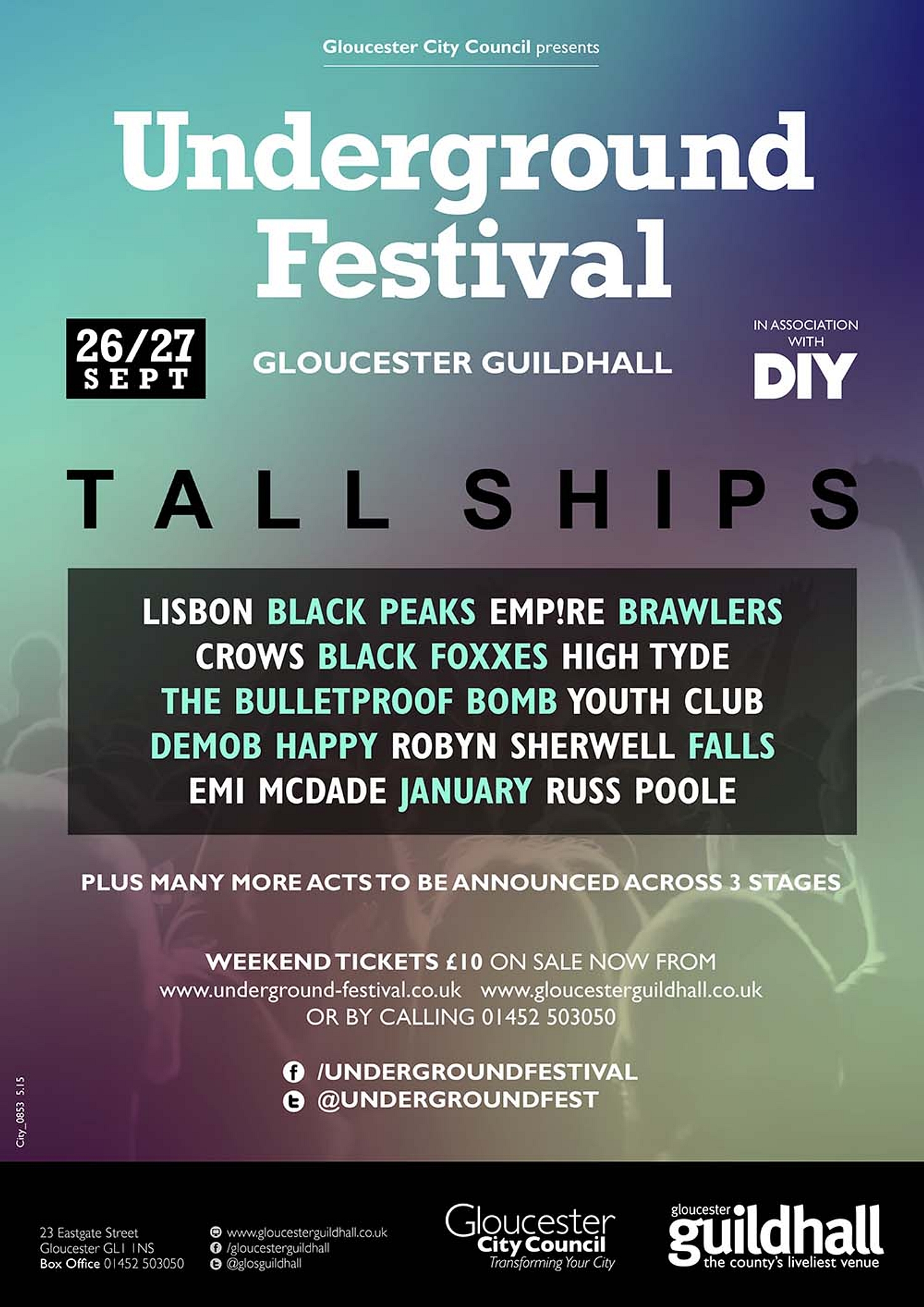 Tall Ships, Black Peaks, Demob Happy to play Underground Festival 2015