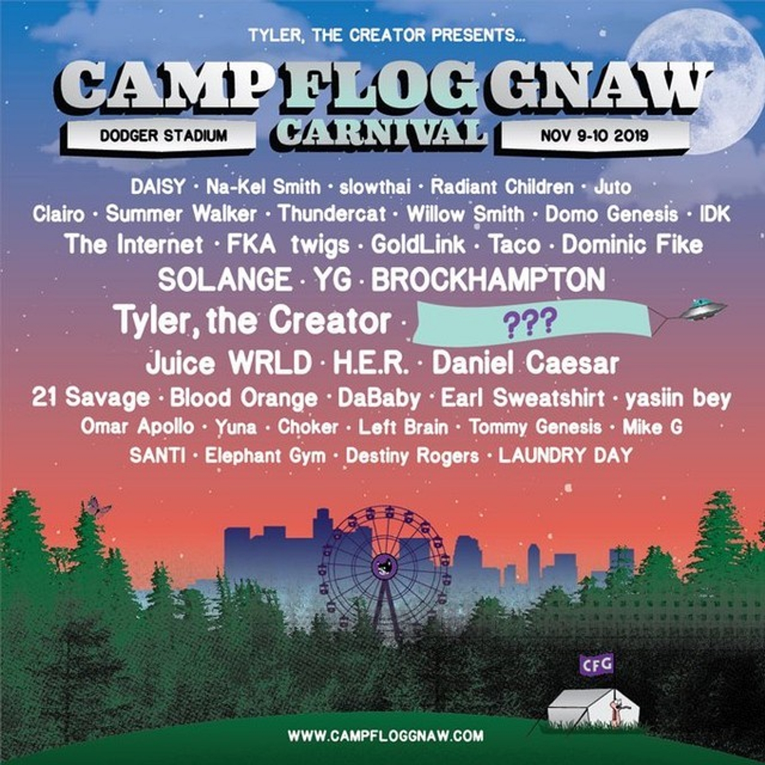 Tyler, The Creator unveils Camp Flog Gnaw 2019 line-up
