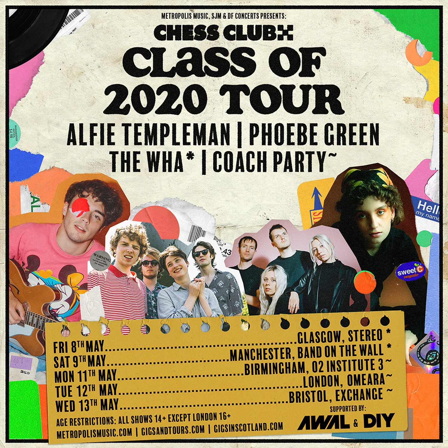 Alfie Templeman, Phoebe Green, Coach Party and The Wha announced for Chess Club Records tour