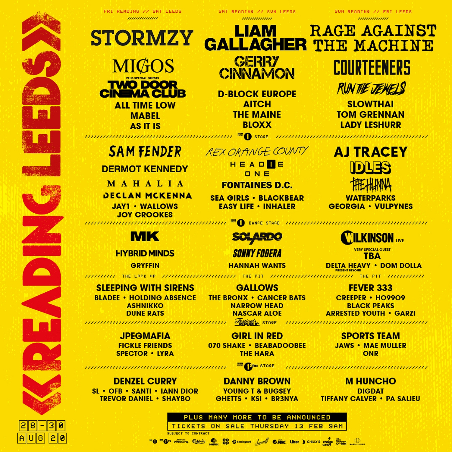 Stormzy and Rage Against The Machine join Liam Gallagher as Reading & Leeds headliners
