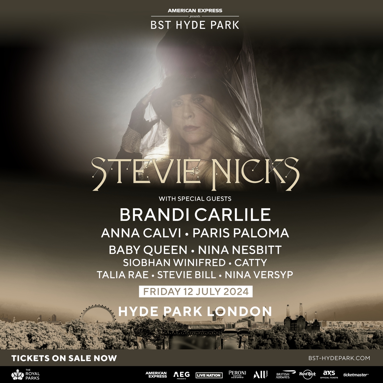 Stevie Nicks announced as next BST Hyde Park headliner