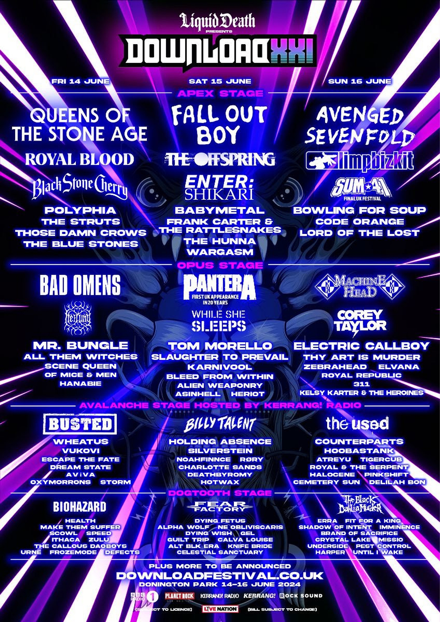 Frank Carter & The Rattlesnakes, Enter Shikari, Tom Morello and more join lineup for Download Festival 2024