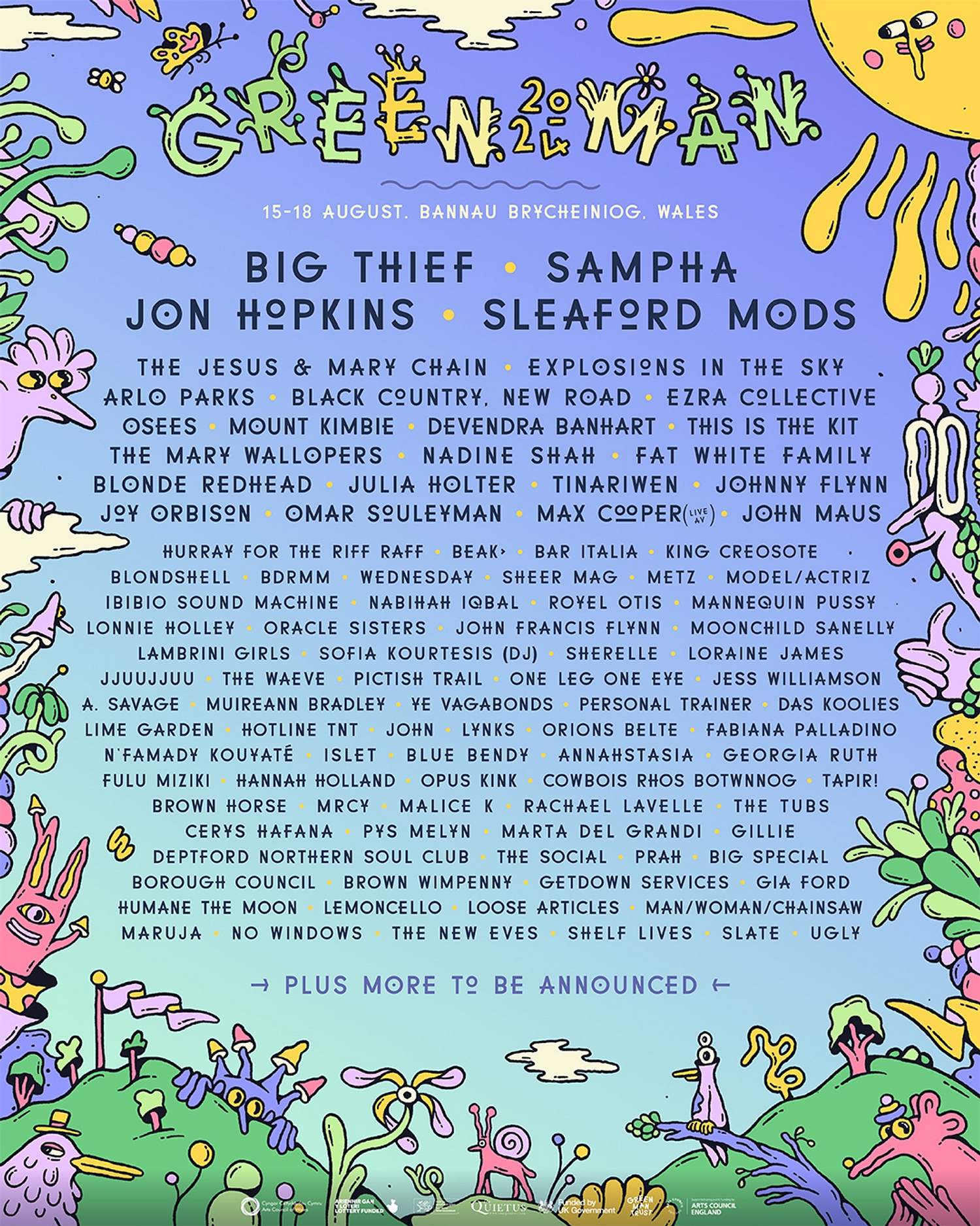 Green Man Festival announces Big Thief, Sampha, Sleaford Mods and more for 2024 lineup