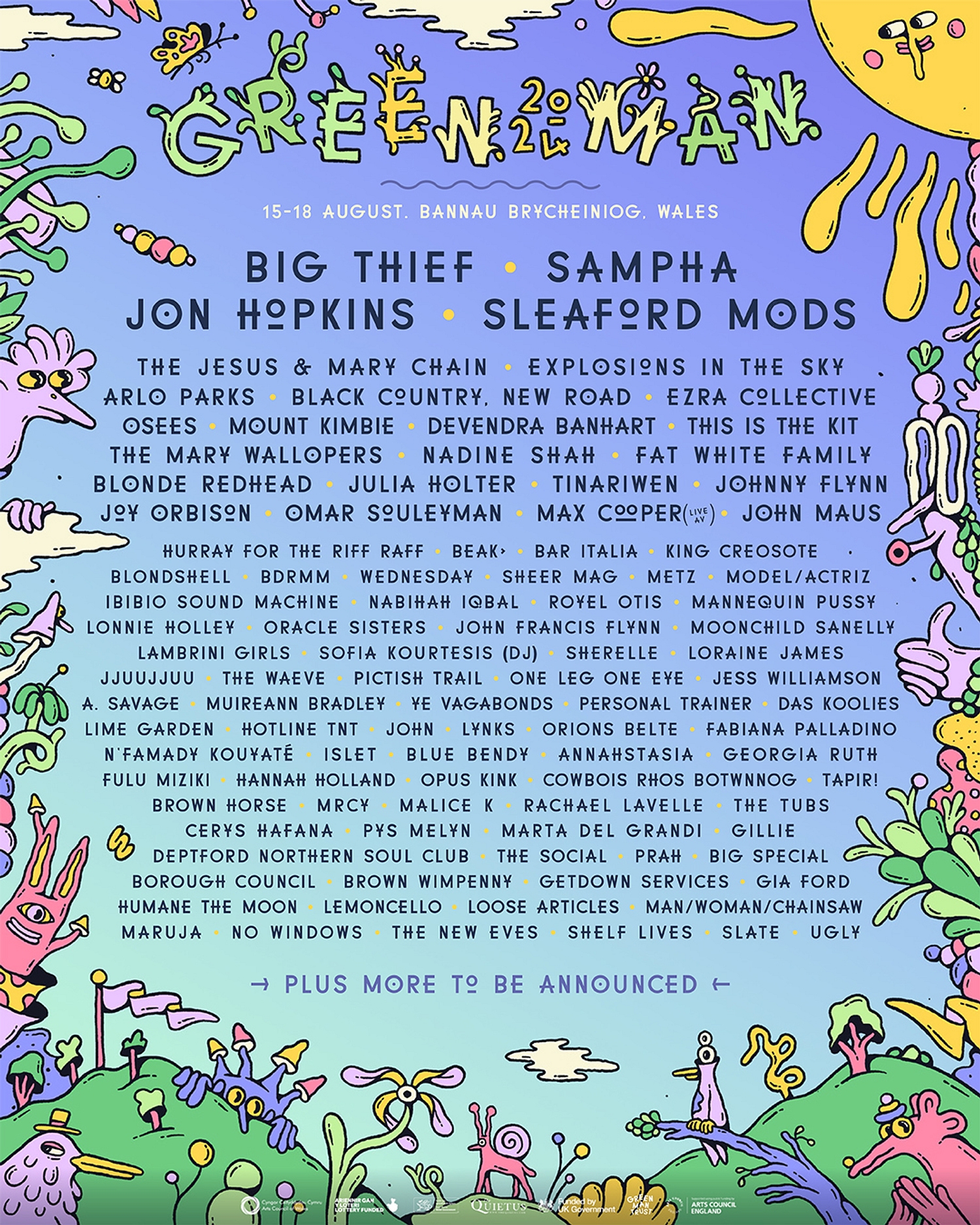 Green Man Festival announces Big Thief, Sampha, Sleaford Mods and more for 2024 lineup