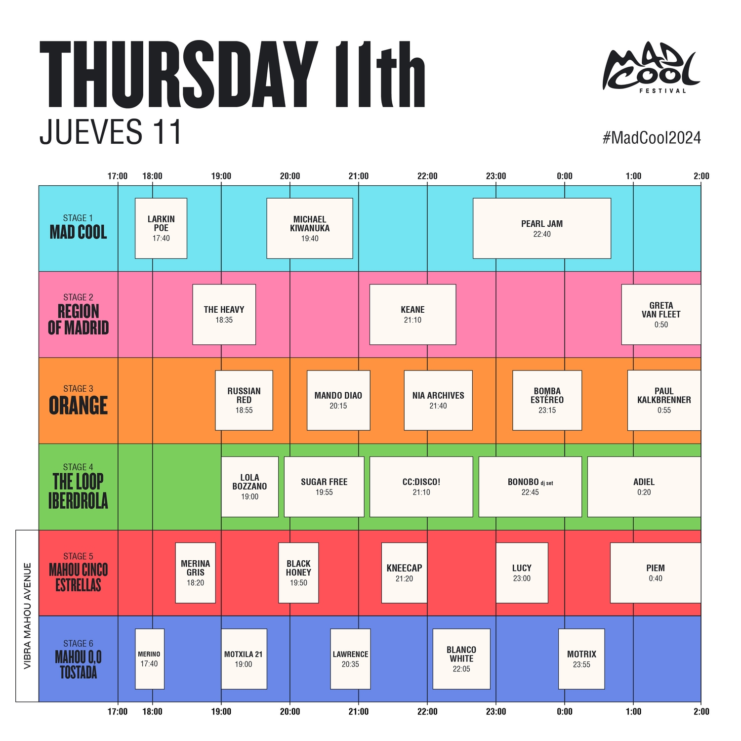 Mad Cool Festival announces 2024 set times