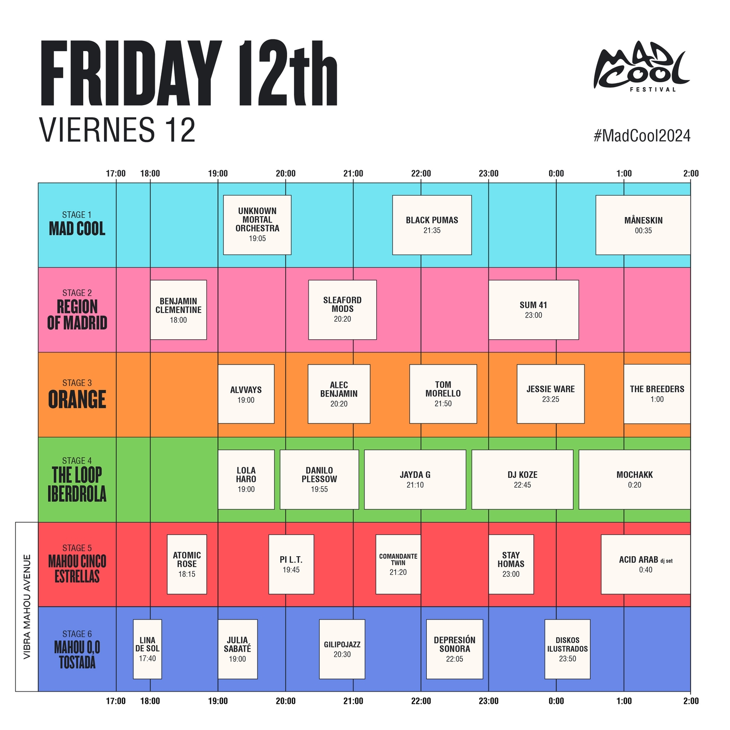 Mad Cool Festival announces 2024 set times
