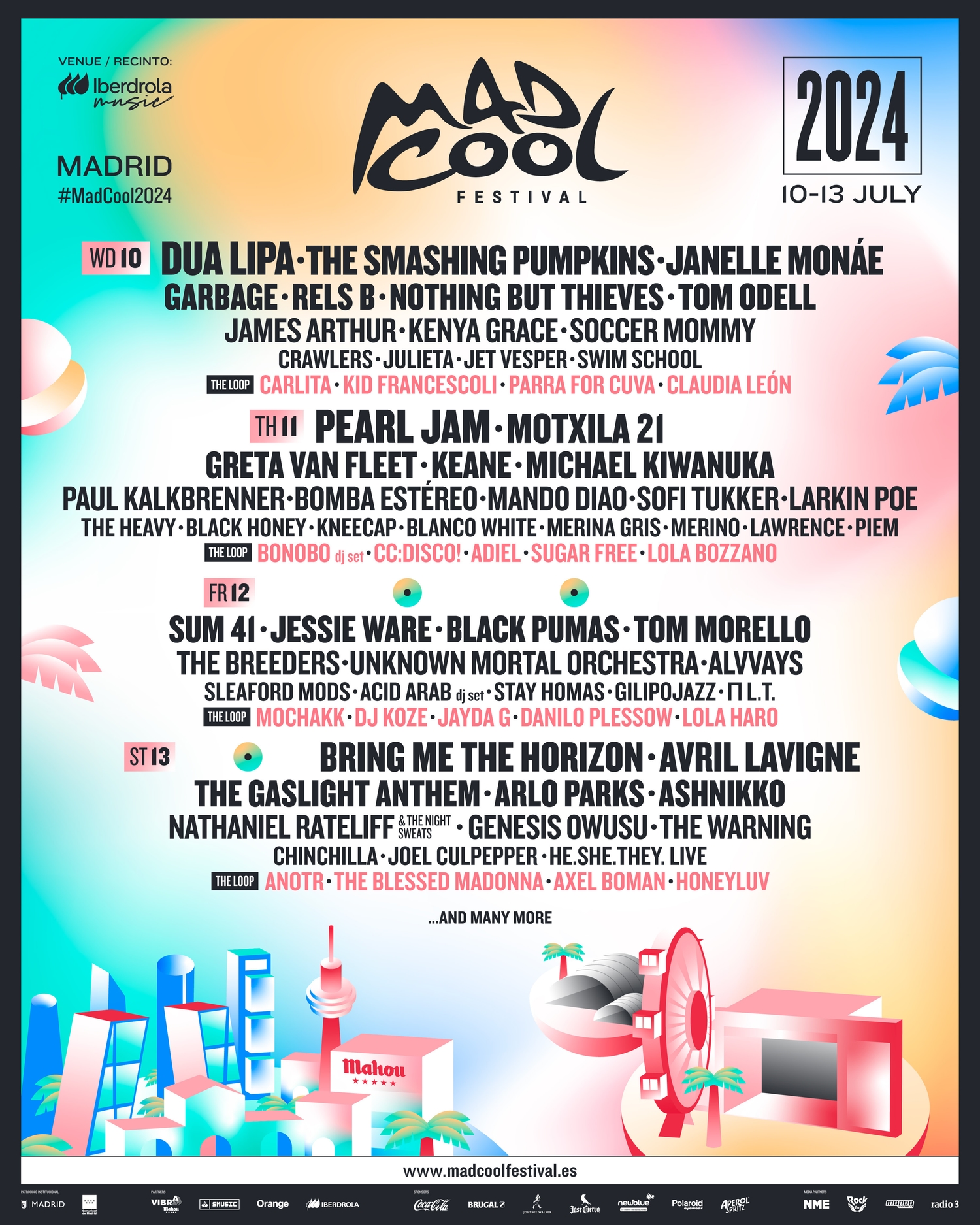 Dua Lipa, Pearl Jam, Jessie Ware and more to play Mad Cool 2024