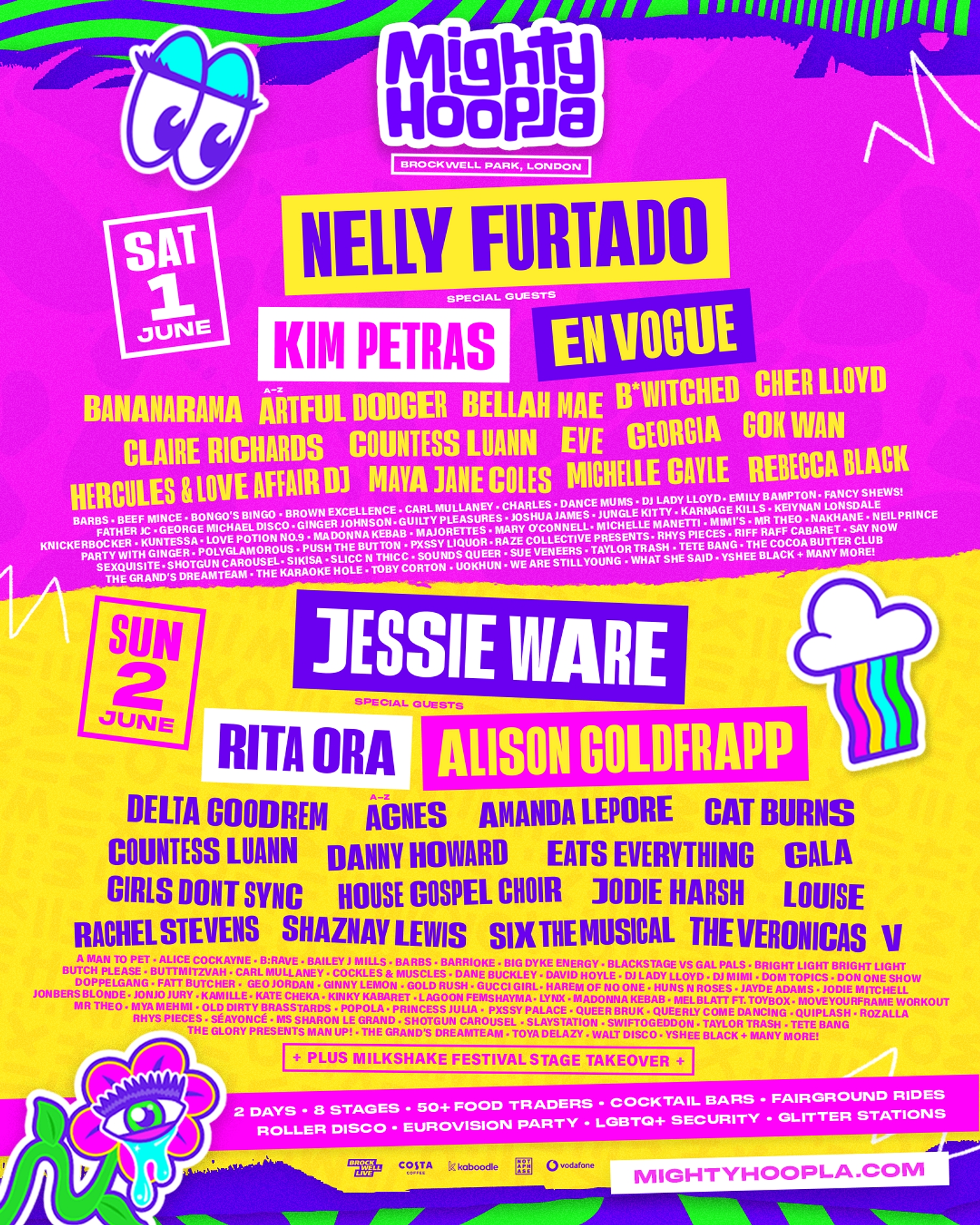 Jessie Ware & Nelly Furtado to headline Mighty Hoopla 2024