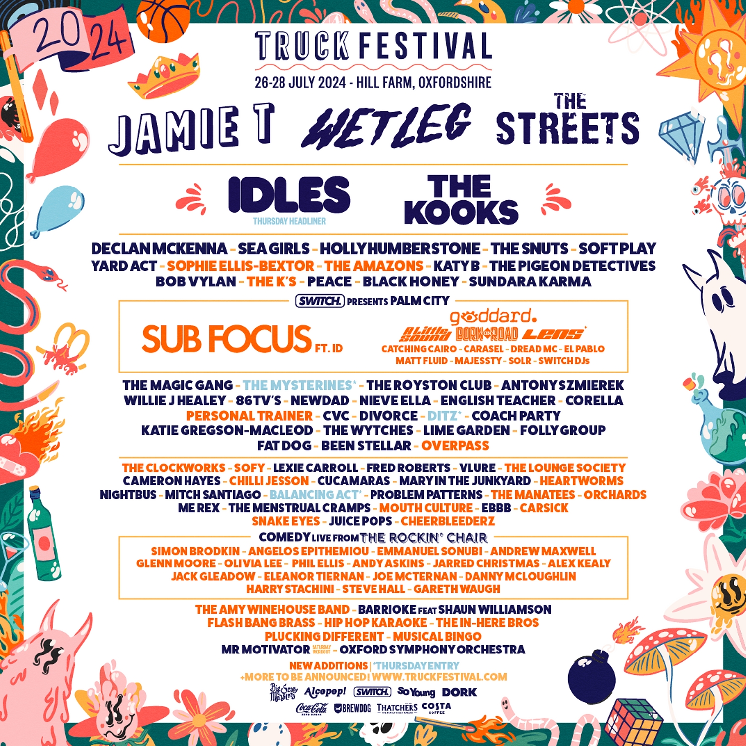 Jamie T, Wet Leg and The Streets to headline Truck Festival 2024