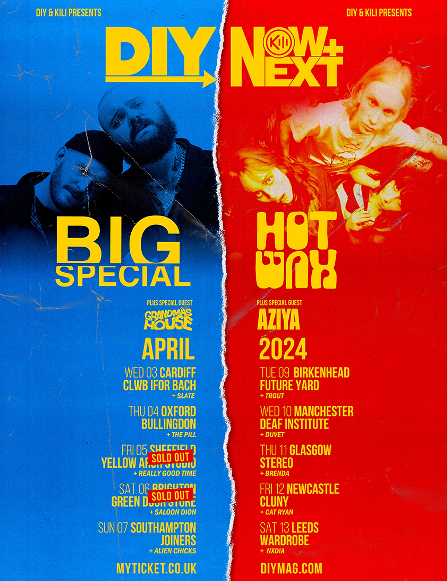 HotWax and Big Special to headline DIY's Now & Next Tour 2024