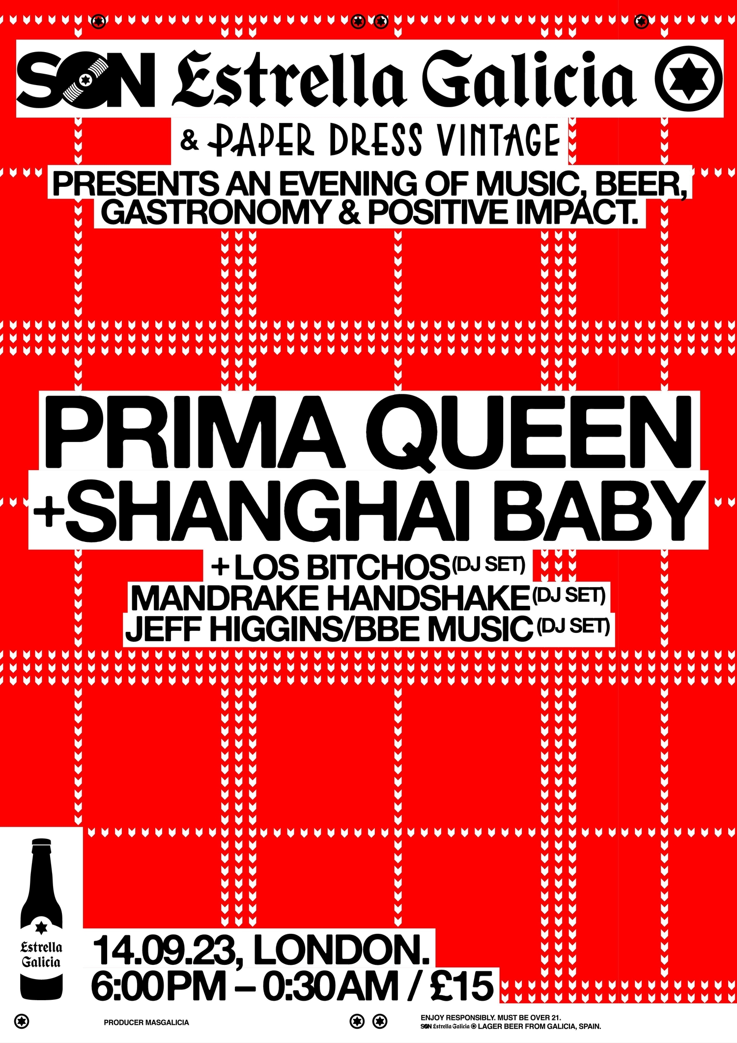 SON Estrella Galicia and Paper Dress Vintage announce next show with Prima Queen and Shanghai Baby