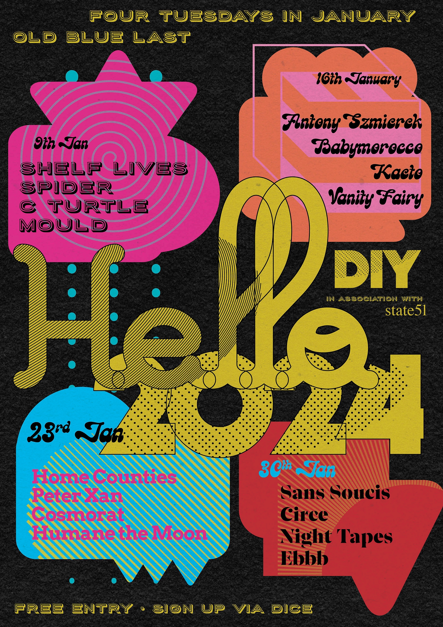 Antony Szmierek, Shelf Lives, Home Counties & more to play DIY's Hello 2024 shows at London's Old Blue Last
