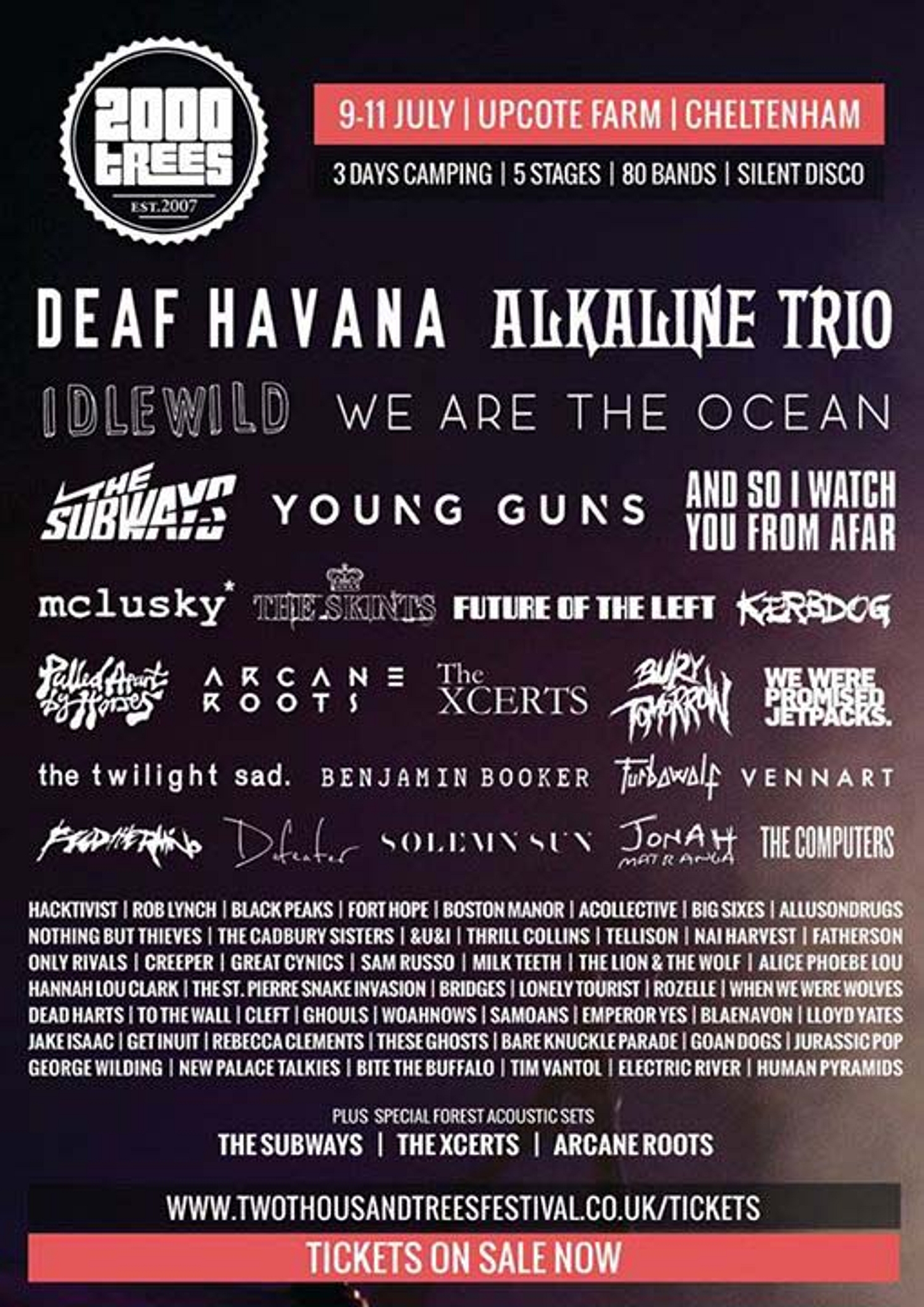 Alkaline Trio set to headline 2000trees