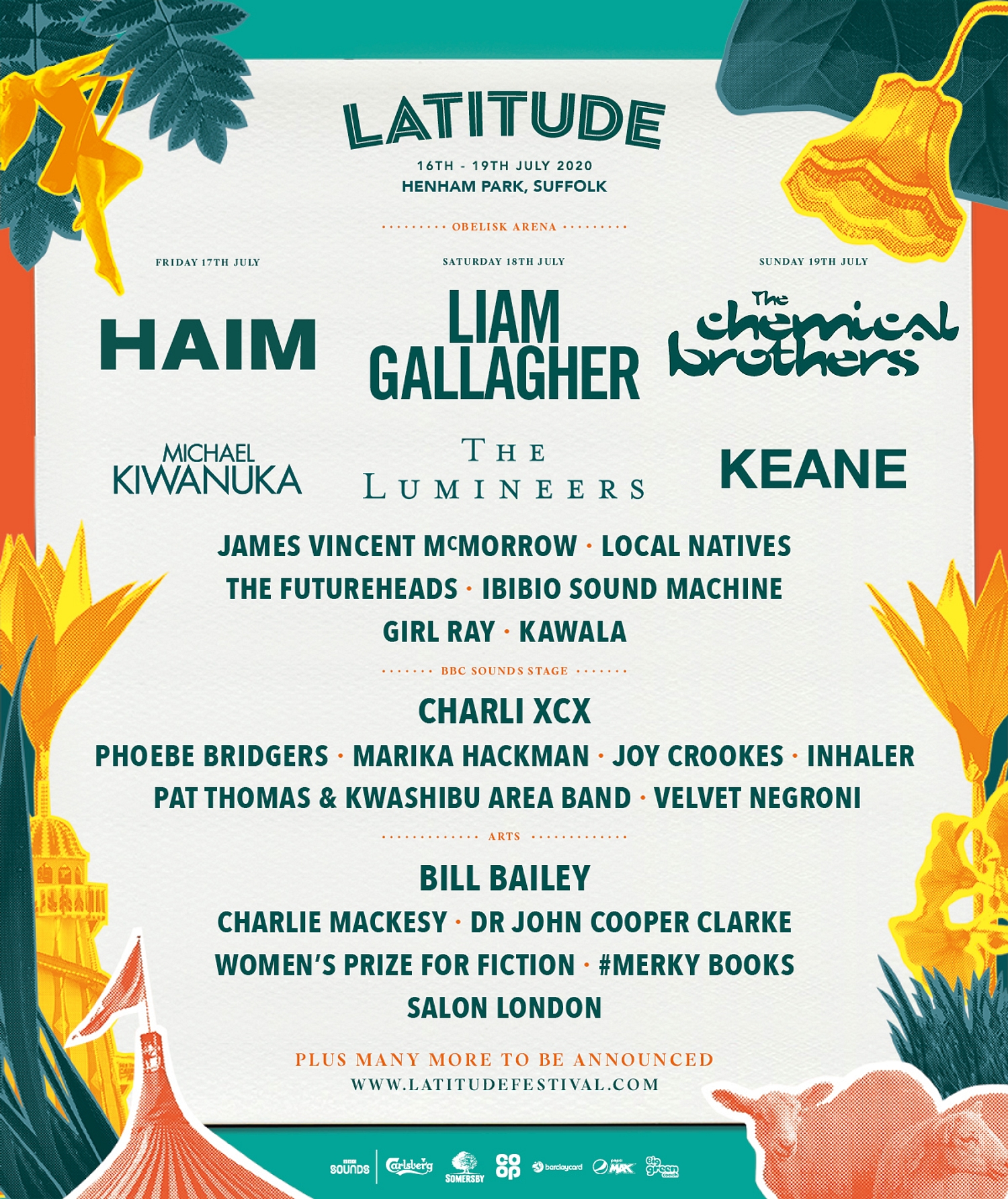 Haim, Liam Gallagher and The Chemical Brothers to headline Latitude 2020