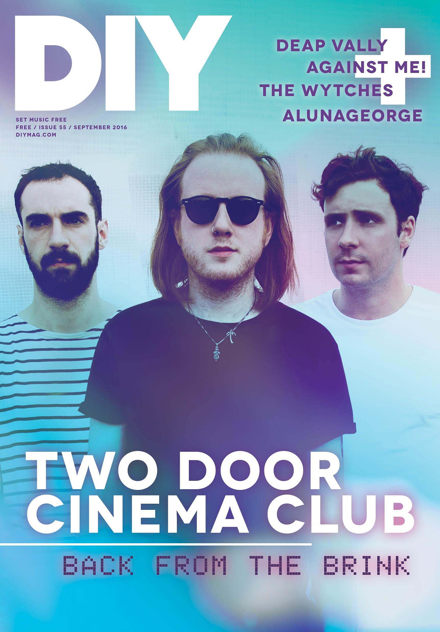 Two Door Cinema Club front the September issue of DIY