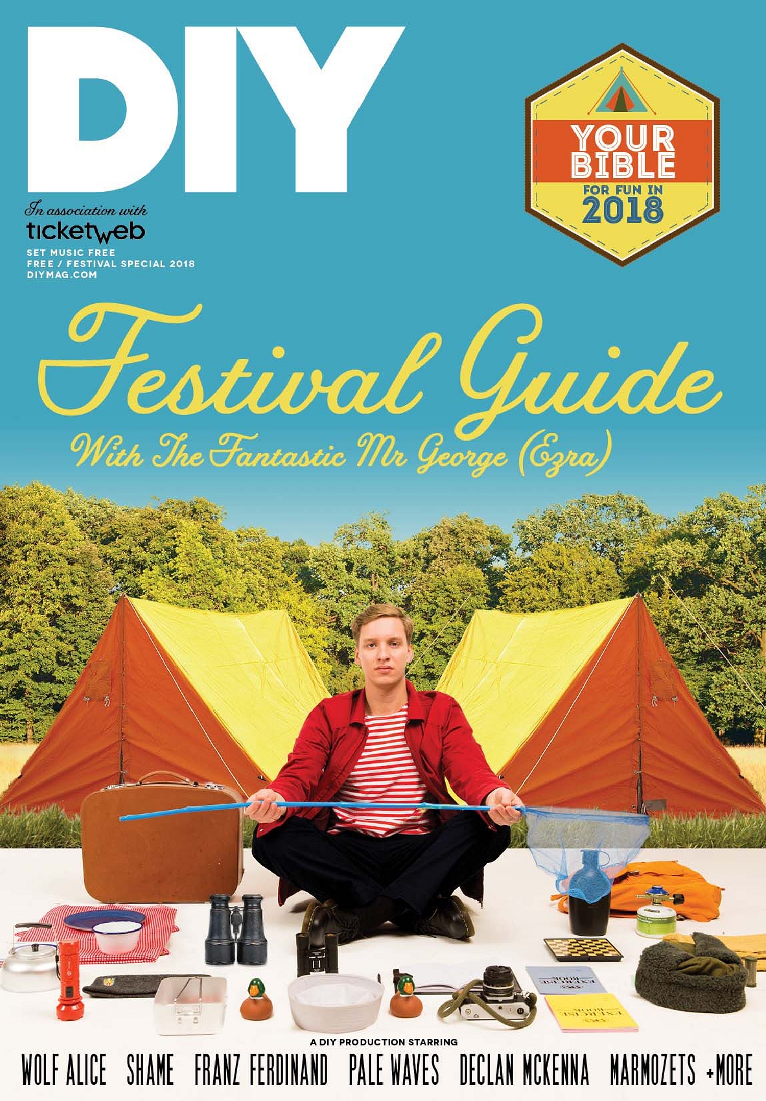 Presenting the DIY Festival Guide 2018, fronted by George Ezra!